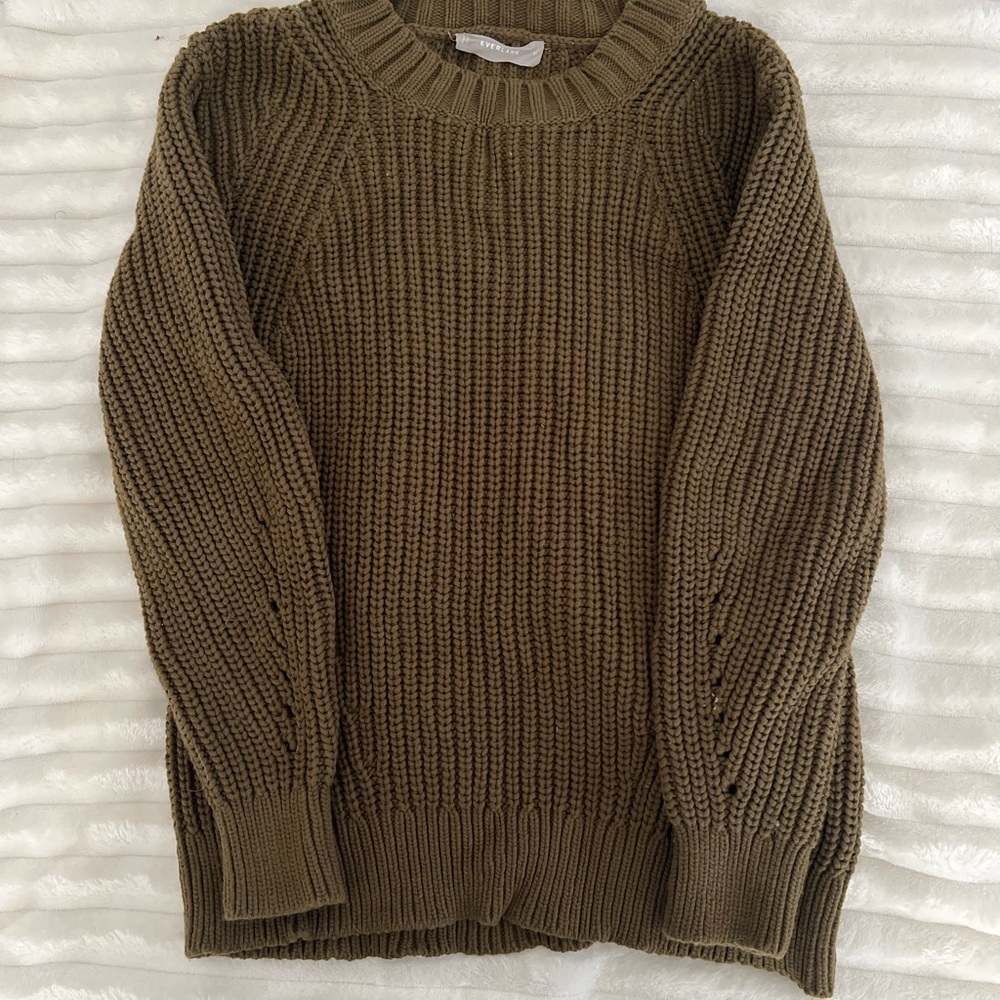 Everlane Olive Sweater